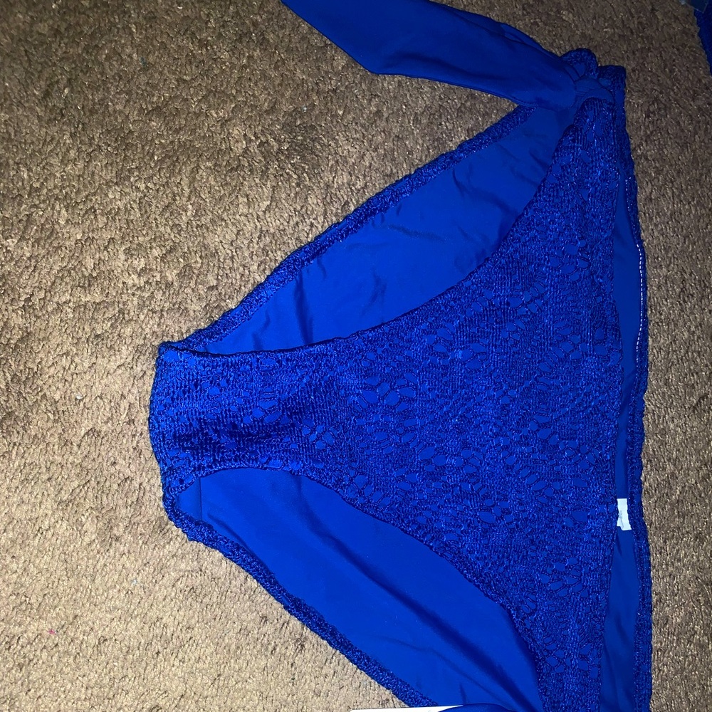 Aerie blue crotchet bikini buttoms